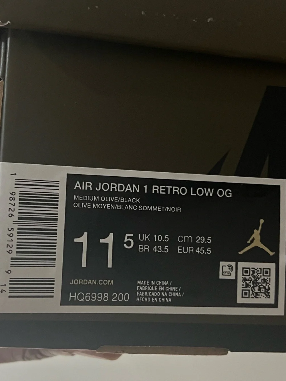 Nike Jordan 1 Low OG - White & Olive
